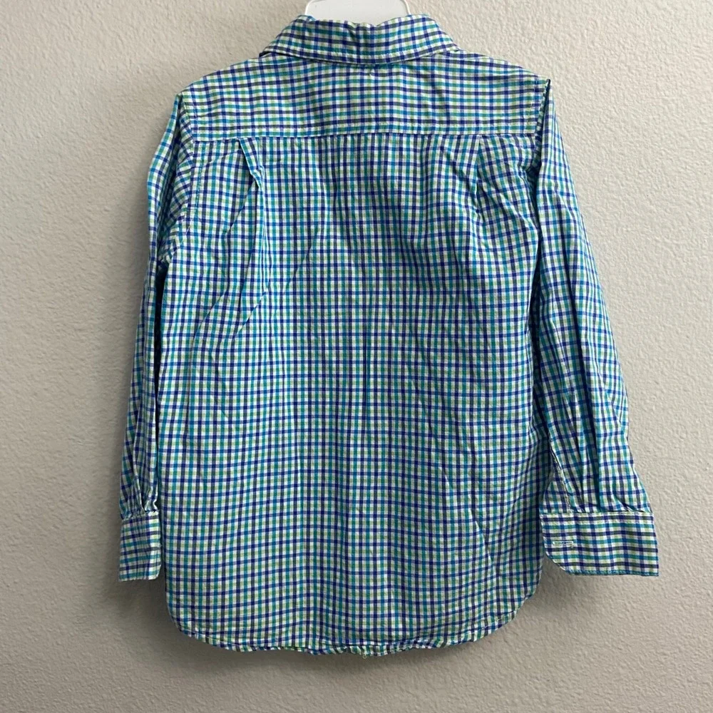 The Childrens Place Boy XS 4 Multicolor Plaid Gingham Button Down Shirts NWT 2pk